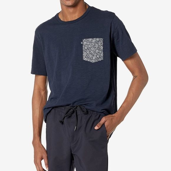 PENGUIN - Floral Pocket Tee in Vintage Indigo - Crewneck Pocket Tee - Picture 1 of 9